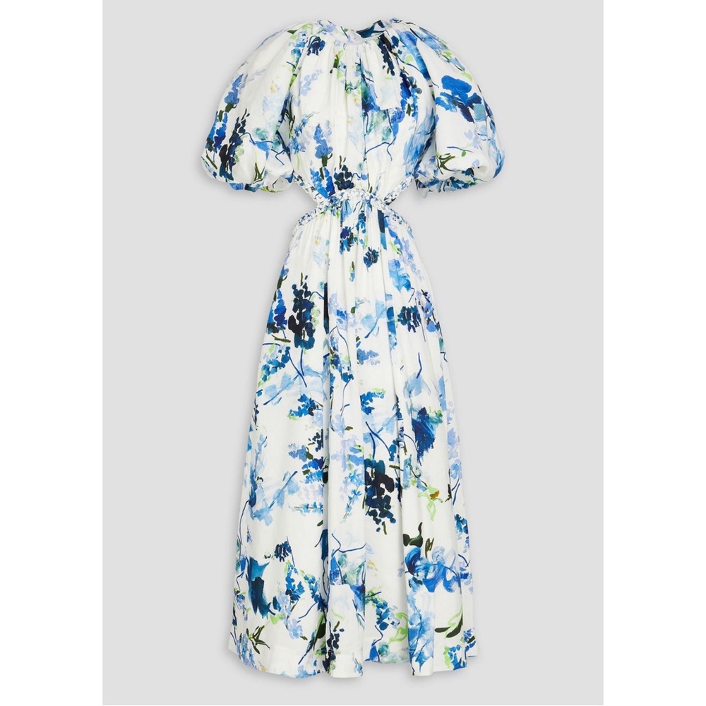 AJE Capucine Puff Sleeve Midi Dress